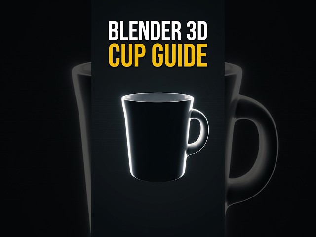 Learn Blender 3D Modeling in 1 Minute! Easy and fastest Cup Tutorial for Beginners #blender3d