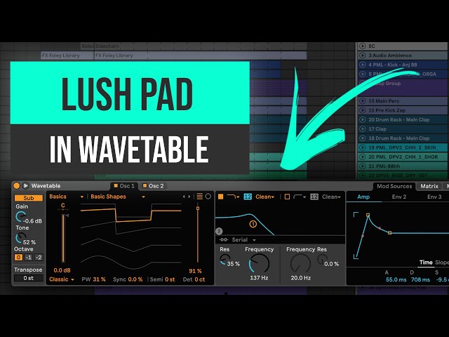 How to Make Lush Evolving Pads in Wavetable | Ableton Tutorial