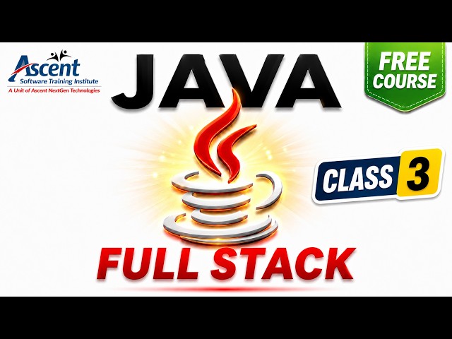 Java Full Stack Developer Course 2026 – Class 3: Install JDK, Set PATH & Run Your First Java Program
