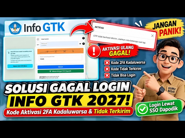 HOW TO FIX INFO GTK 2027 LOGIN ERRORS! 2FA Activation Code Expired & Not Received