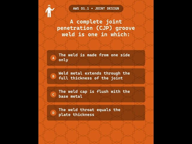AWS D1.1 Certification Practice Quiz - Pocket Welder Helper