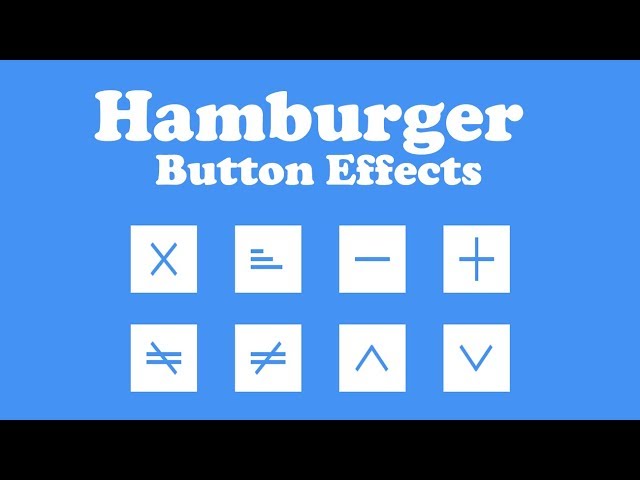 Hamburger button effects  - Transforming Hamburger Menu - Animated hamburger menu