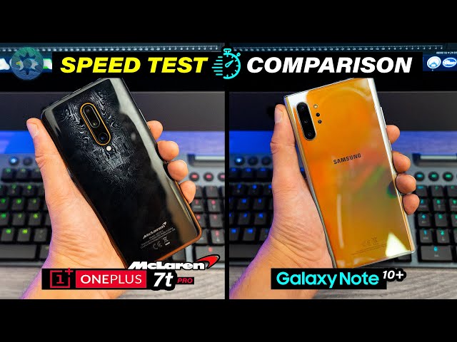 Note10 Plus Vs Oneplus 7t Pro McLaren Edition Speed Test | The Fastest Flagships