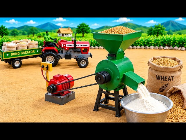 DIY Diorama Tractor Takes Wheat to the Mill 🚜 || Most Satisfying Diy Video @dongcreatorofficial93
