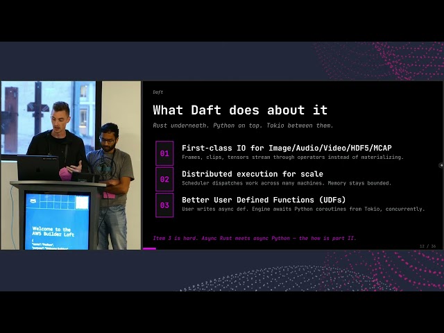 Rust AI & Data Meetup: Everett Kleven & Srinivas Lade, Daft running Python coroutines in Tokio