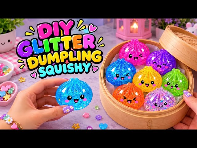 DIY How to make viral dumpling squishy at home / easy crafts to do when you’re bored / TikTok 