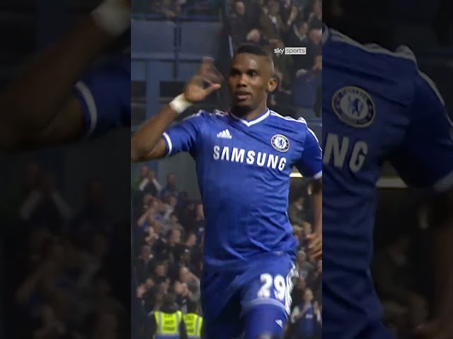 Samuel Eto'o performs 'old man' celebration after scoring for Chelsea against Spurs