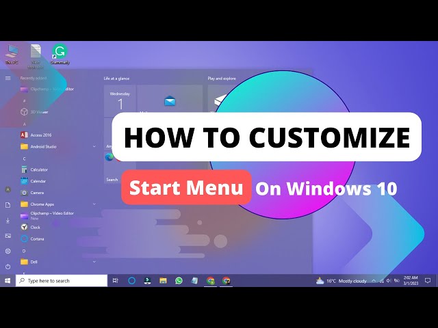 Windows 10 Start Menu Customization: Quick Tips and Tricks