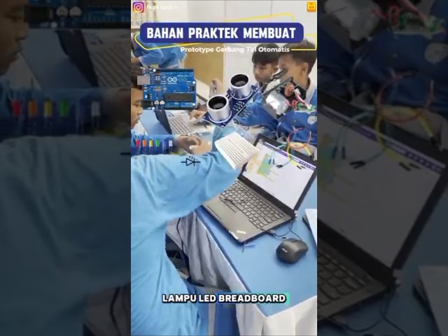 🧑‍💻Robotik!Project Gerbang Tol Otomatis #robot #project #arduino #led #pictoblox #coding #viral