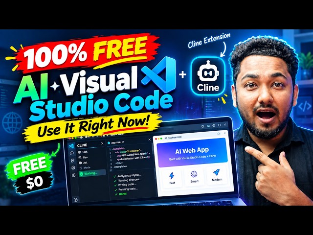 The Best Free AI Agent for Coding | Cline Free AI Model + VS Code