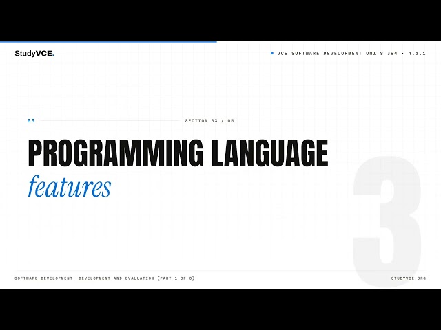 VCE Applied Computing: Software Development 4.1.1 — Software developme…
