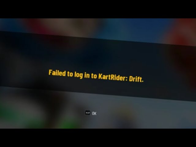 Failed to Log in KartRider Drift