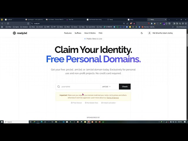 Get a free domain for yourself || Free Lifetime - pro.bd/bro.bd/iam.bd/ami.bd/bro.bd/apu.bd