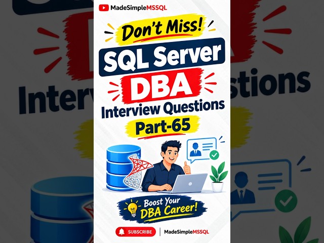SQL Server Interview Questions | # #databaseconcepts #sql #coding #learnsql | @MadeSimpleMSSQL