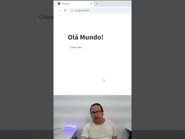 Interface web com 3 linhas: Python + Streamlit