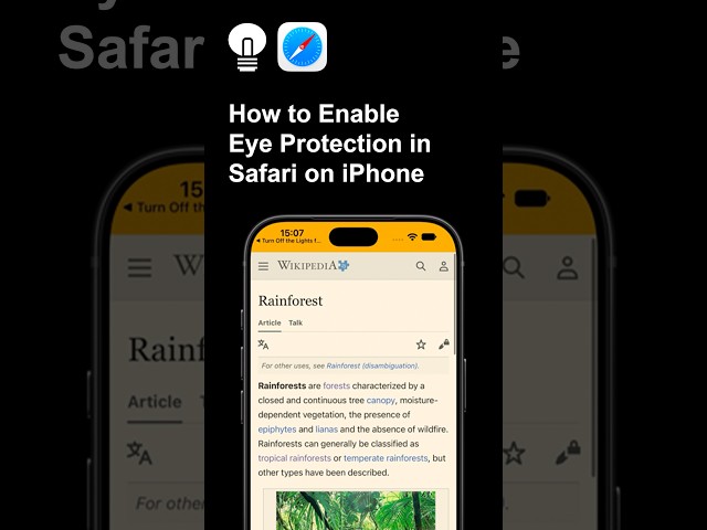How to Enable Eye Protection in Safari on iPhone #tutorial #iphone