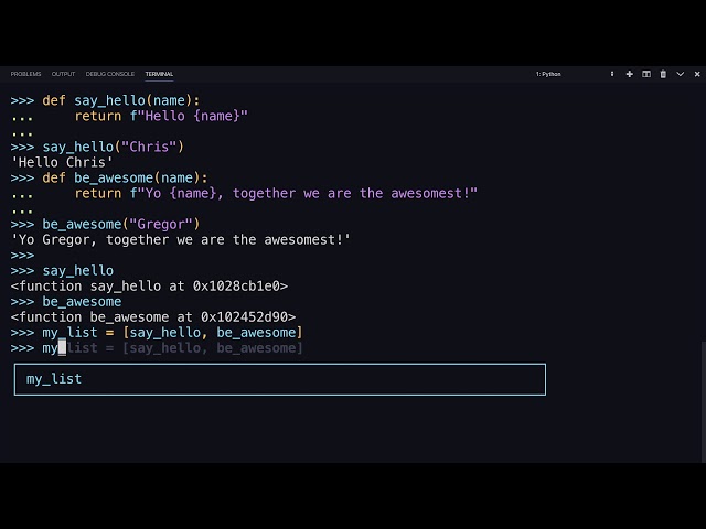 Why Python Functions Are "First Class" Objects
