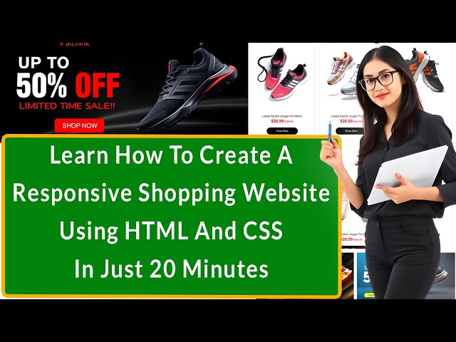 Simple HTML Code For Online Shopping Website | Shoe Website Using HTML And CSS #websiteusinghtml