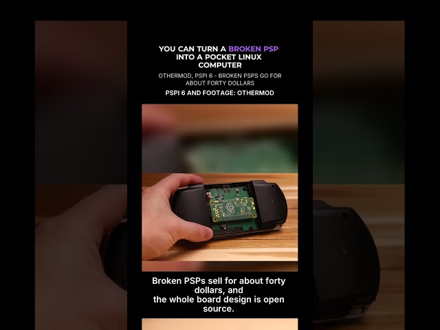 PSPi 6 turns a broken PSP-1000 into a Raspberry Pi Linux handheld