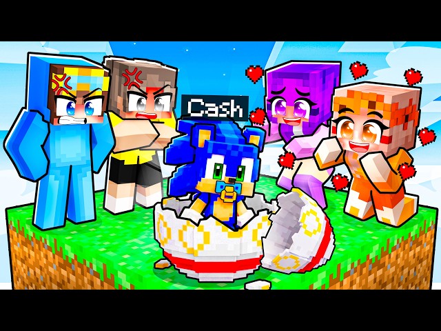 I Became BABY SONIC to TROLL My Friends in Minecraft!