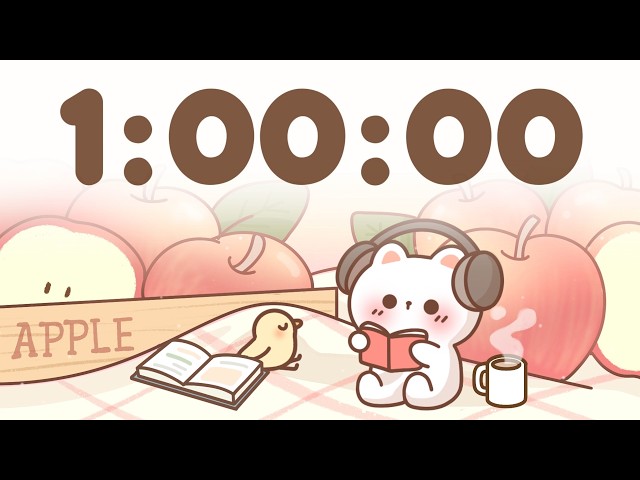 60 Minute Timer 🐱 1 Hour Study Timer for Classroom Focus