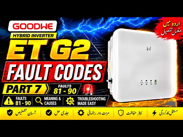 GoodWe ET G2 Hybrid Inverter Fault Codes | Part 7 | Faults 81–90 | Troubleshooting Guide