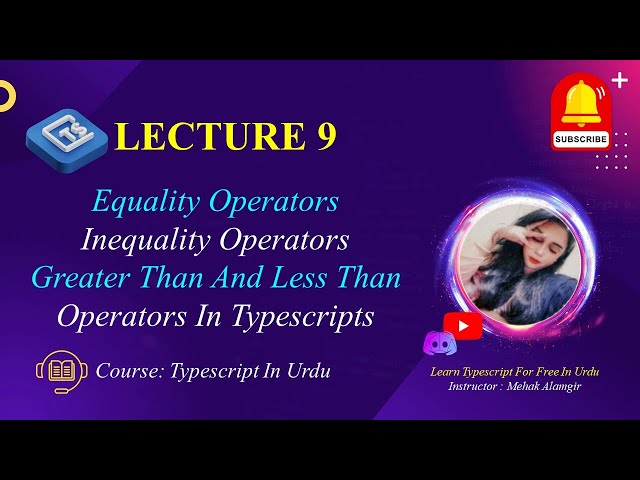 comparision operators in typescript | typescript in urdu | govornor sindh it course