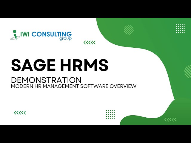 Sage HRMS Demonstration – Modern HR Management Software Overview