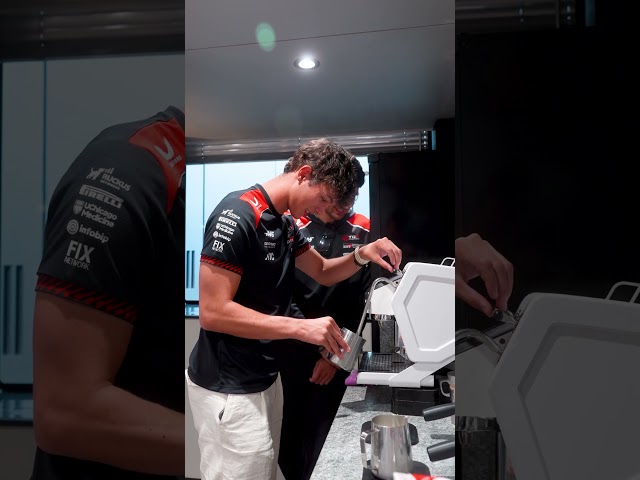 This just in: Ollie is pasta 🍝🤣 #HaasF1 #F1 #ItalianGP