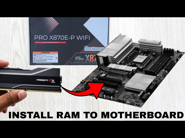 How To Install RAM On MSI PRO 870E-P WIFI Motherboard