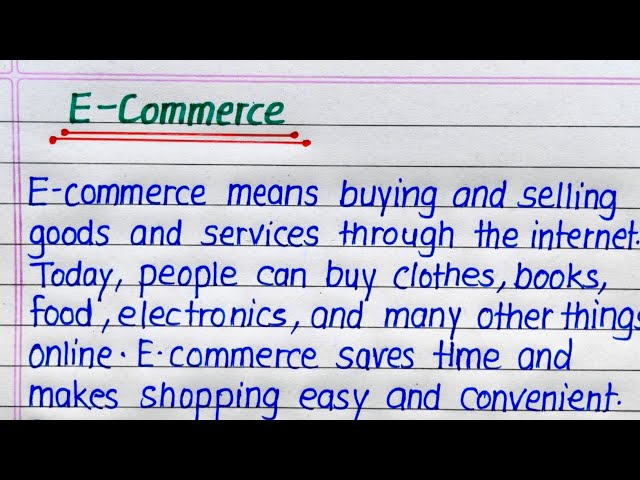 E-Commerce Essay in English || Essay on E-Commerce in English 