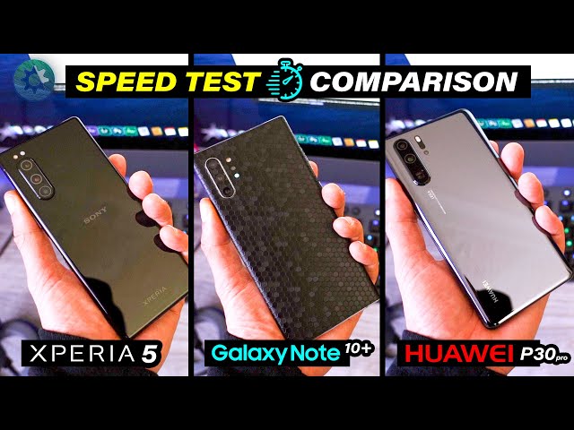 Sony Xperia 5 Vs Galaxy Note 10 plus Vs Huawei P30 pro | Speed Test with a Difference