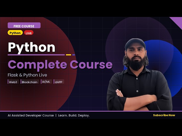 Python Complete Course 2026 | Beginner to Advanced 🚀 | Real Projects + AI + Data Science