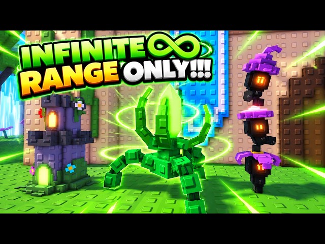 Can a Team of INFINITE RANGE Units Beat An Impossible Challenge In Garden Tower Defense?