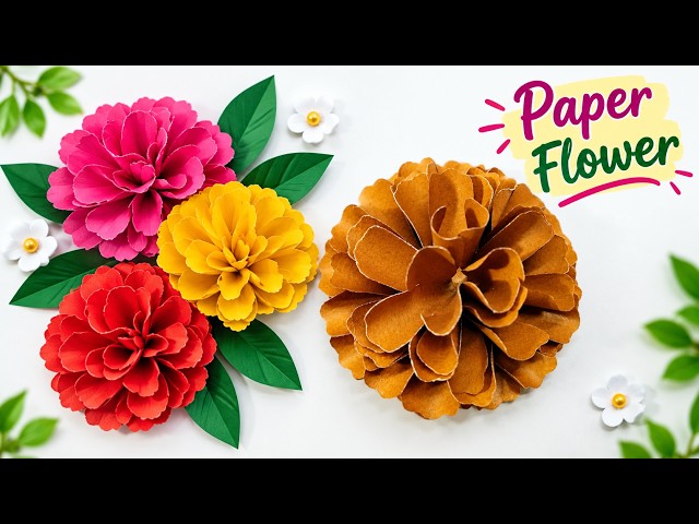 Easy Paper Flower Craft | How to Make Paper Flowers | Simple Paper Flower Tutorial