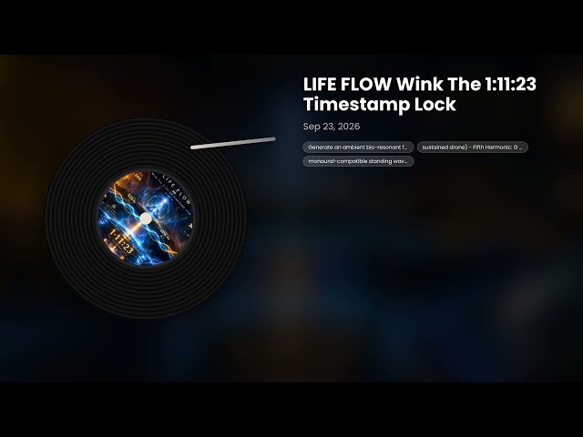 LIFE FLOW Wink The 1 11 23 Timestamp Lock