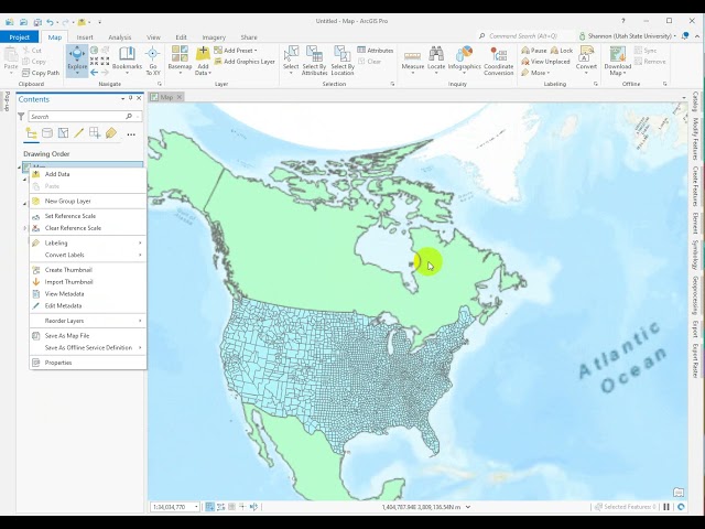 Display Coordinate Systems in ArcGIS Pro