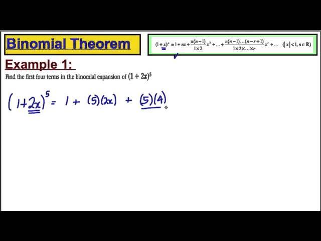 Core 4 Maths A-Level Edexcel - Binomial Theorem (1)