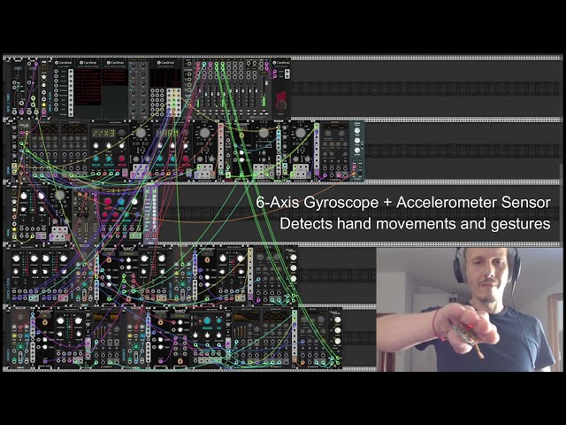 6-Axis Accelerometer + Sensor - Detects hand movements and gestures - Sends MIDI data via Bluetooth