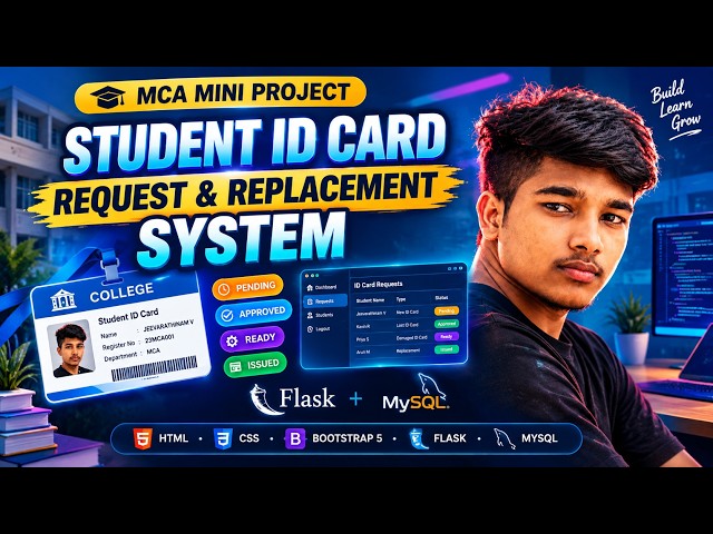 🔥 Student ID Card Request & Replacement Management System | Python Flask | MySQL | MCA Project 🚀