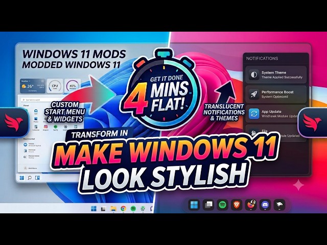 Make Windows 11 Look Better! | Windhawk | Under 4 Min