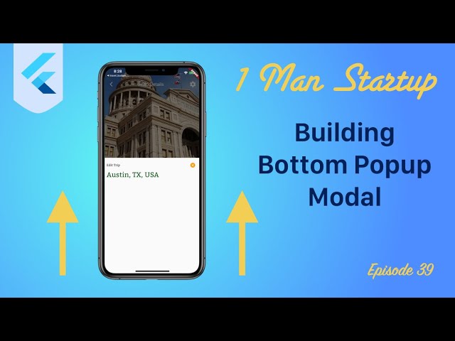 (Ep 39) Adding a Bottom Sheet Popup Modal in Flutter