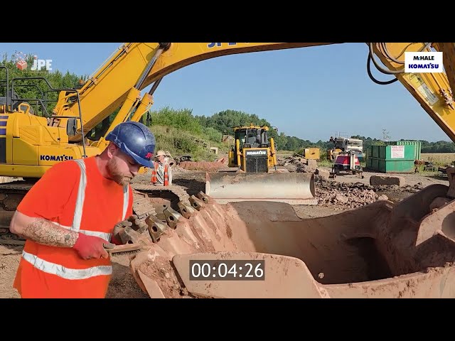 Komatsu KPrime Teeth - 30 minute hammerless change over!