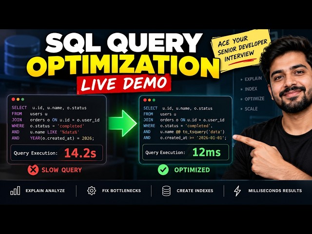 Can you optimize a slow SQL query LIVE in a senior developer interview? 🚀