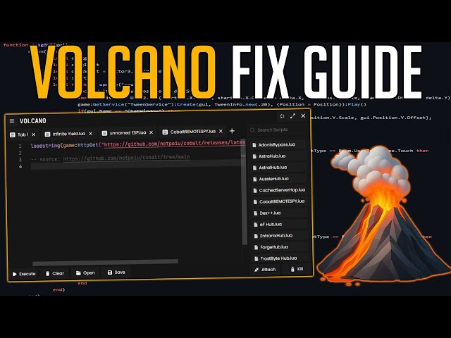 GET VOLCANO WORKING AGAIN NOVEMBER 2025 | TEMPORARY FIX | DOWNGRADE GUIDE #roblox