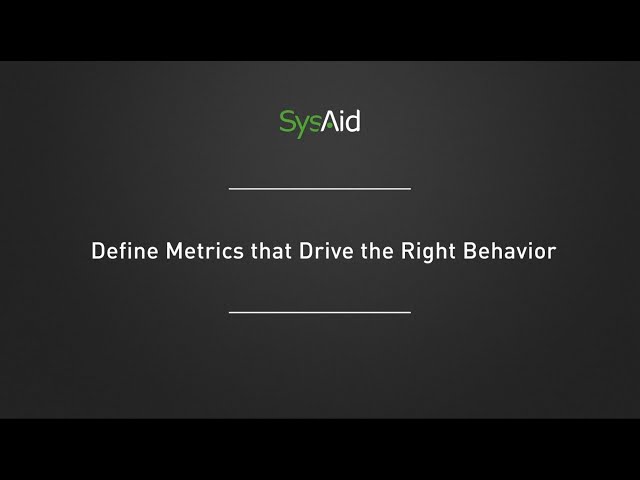 Stuart Rance's ITSM Tip #2:  Define Metrics that Drive the Right Behavior