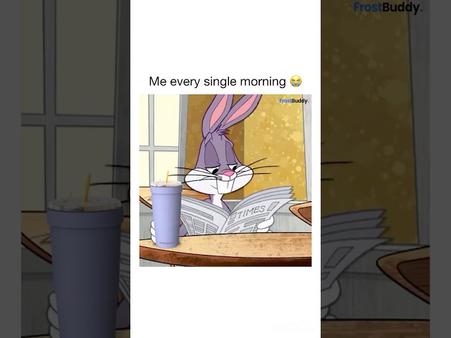 Me every single morning… 😭 #frostbuddy #funny #shorts #viralshorts #coffee #icedcoffee