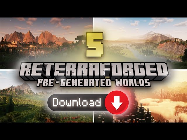 5 pre-generated worlds for Distant Horizons