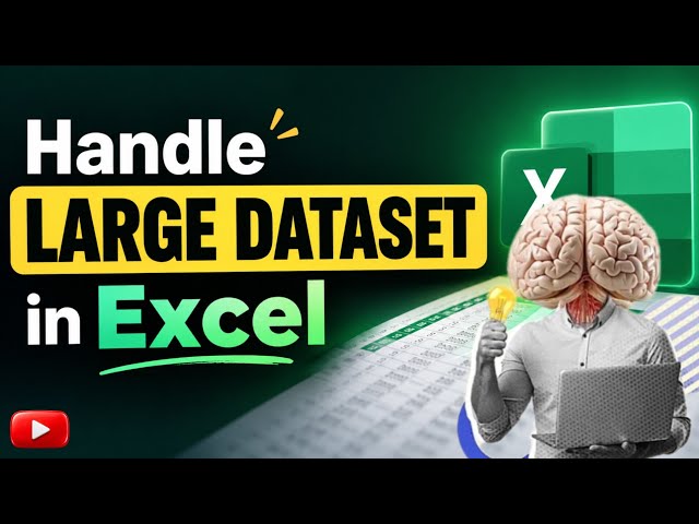 Handle large dataset in excel | 6 powerful techniques| Data Skills Lab 