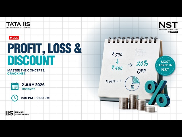 NST Preparation Series | Profit, Loss & Discount | Tricks, Concepts & Practice Questions